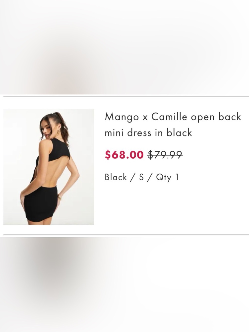 Open Back Mini Dress - Picture 5 of 5